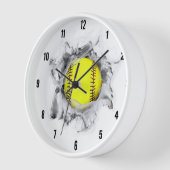 Ventilateur sportif Softball Horloge ronde (Angle)