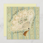 Ventilateur victorien penser à votre carte (Devant / Derrière)