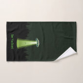 Ventilateurs aliens UFO soucoupe enlèvement vert f (Serviette à main)