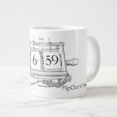 Ventilateurs de l'horloge à retourner Café Mug (Devant droit)