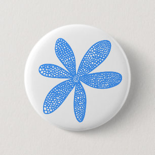 ventilator - Babyblauw op wit Ronde Button 5,7 Cm