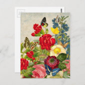 ventilator Bouquet met Butterflies Briefkaart (Voorkant / Achterkant)