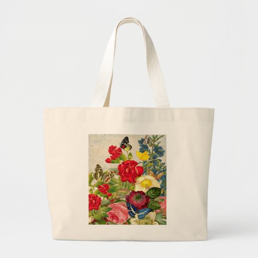  ventilator Bouquet met Butterflies Grote Tote Bag (Voorkant)