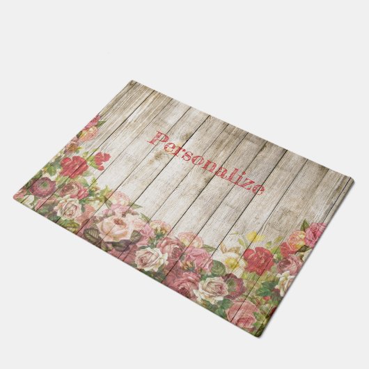 ventilator Bouquet Wood Fence personaliseren Deurmat (Schuin)