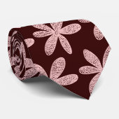  ventilator - Faded roze op donkerbruin Stropdas (Opgerold)