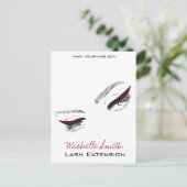 Ventilator met lange wanden, eyeliner Lash Extensi Briefkaart (Staand voorkant)