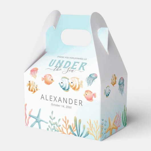 Ventilator onder Zee Kinderen op zaterdag. Bedankdoosjes (Achterkant)