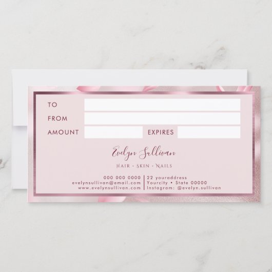 Ventilator Petals Faux-Folie Cadeaubon (Achterkant)