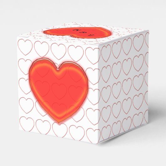 Ventilator - Rood hart met Initialen Bedankdoosjes (Voorkant Zijde)