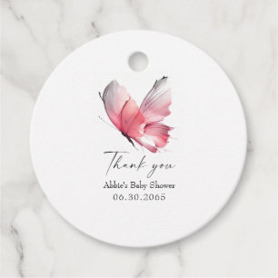 Ventilator van Baby shower voor vlinder Bedankjes Labels