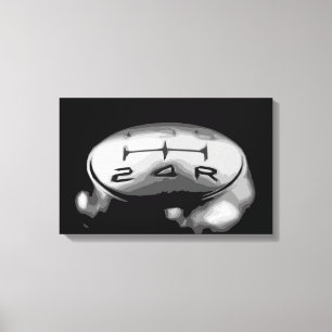 Ventilator van luxe sportauto canvas afdruk
