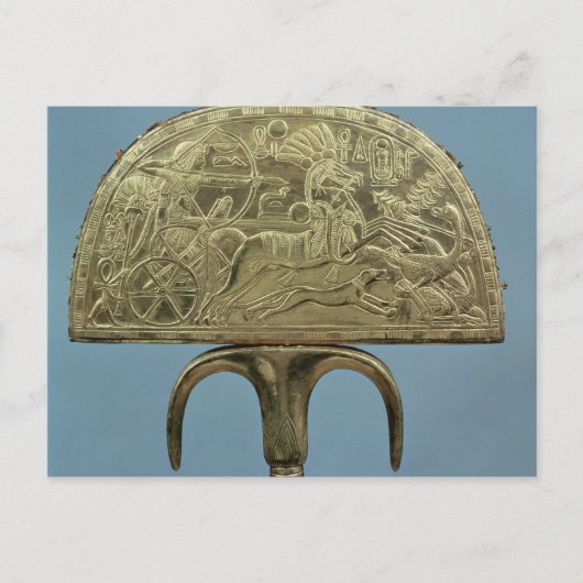 Ventilator van struisvogels uit de tombe van briefkaart (Voorkant)