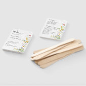 Ventilator voor het huwelijksprogramma Wildbloemen Handwaaier (Niet-gemonteerd)