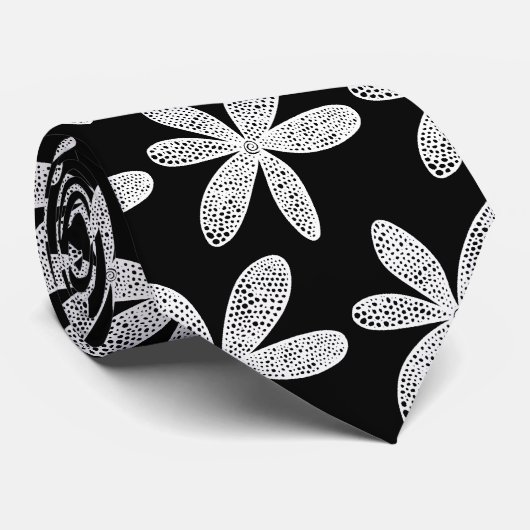  ventilator - wit op zwart stropdas (Opgerold)