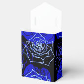 Ventilatorbox van onbewerkte blauwe Rozen Bedankdoosjes (Geopend)