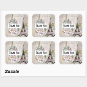  ventilatorcollage & eltoren Hartelijk dank Vierkante Sticker (Vel)