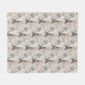  ventilatorcollage en elastiektowerpatroon fleece deken (Voorkant (Horizontaal))