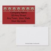  ventilatoren in de rode deco-stijl visitekaartje (Voorkant / Achterkant)