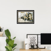 "Ventilatoren nemen de trein" Art Deco 16 x 20 Poster (Thuiskantoor)