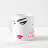 Ventilatoren roze lippen Lash Extensions Koffiemok (Voorkant links)