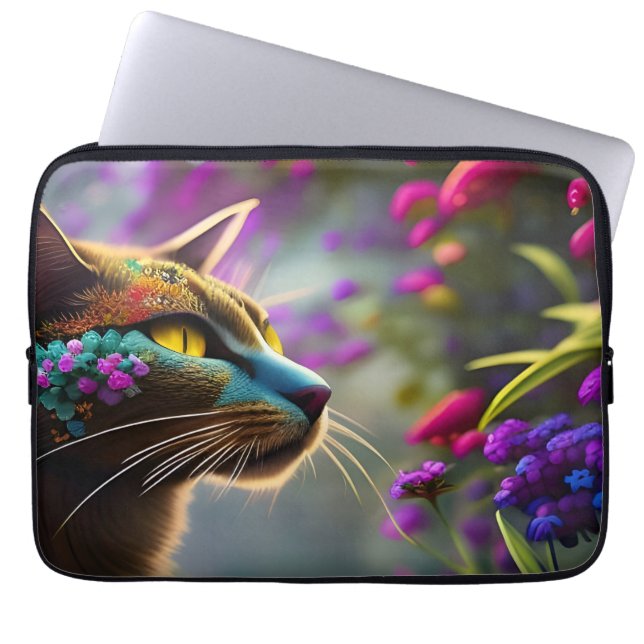  ventilatorkat laptop sleeve (Voorkant)