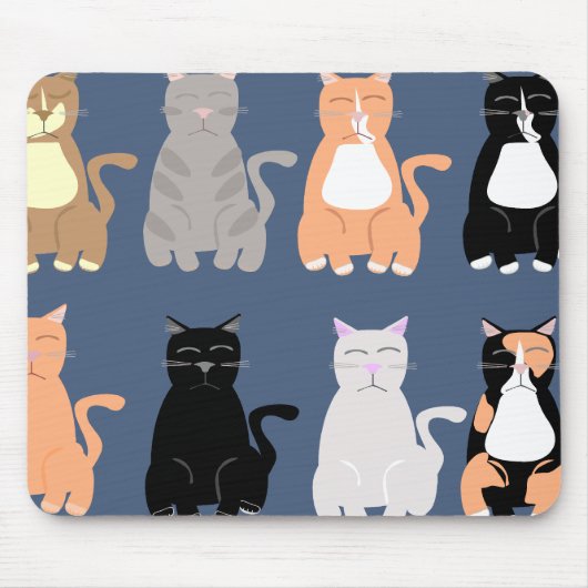 Ventilatorkunst voor kattenbakken Cartoon Muismat (Voorkant)