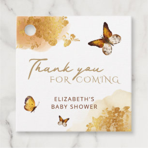 Ventilatorlabels voor Baby shower van vlinders Bedankjes Labels