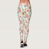 ventilatorpatroon Floral Design Yoga Leggings (Achterkant)