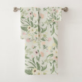 Ventilatorpatroon met groene tuinvloer bad handdoek (Insitu)