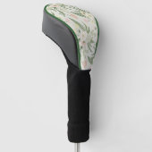 Ventilatorpatroon met groene tuinvloer golfheadcover (Schuin)