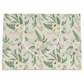 Ventilatorpatroon met groene tuinvloer groot cadeauzakje (Voorkant)