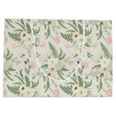 Ventilatorpatroon met groene tuinvloer groot cadeauzakje (Achterkant)