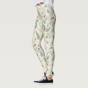 Ventilatorpatroon met groene tuinvloer leggings
