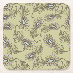 Ventilatorpatroon Vierkante Kartonnen Onderzetter