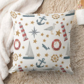 Ventilatorpatroon zeezeilboot kussen (Deken)