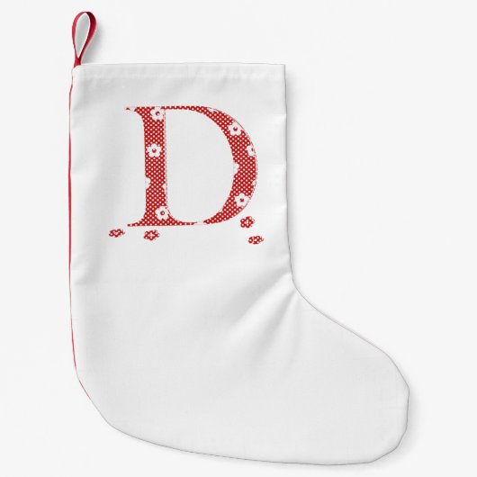 Ventilatorpatroonbrief D (rood) Kleine Kerstsok (Voorkant)