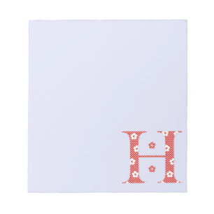 Ventilatorpatroonletter H (rood) Notitieblok