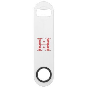 Ventilatorpatroonletter H (rood) Speed Flessenopener
