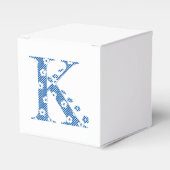 VentilatorpatroonLetter K (blauw) Bedankdoosjes (Voorkant Zijde)