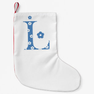 VentilatorpatroonLetter L (blauw) Kleine Kerstsok