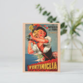 Ventimiglia, Italie Carte postale Vintage voyage (Debout devant)