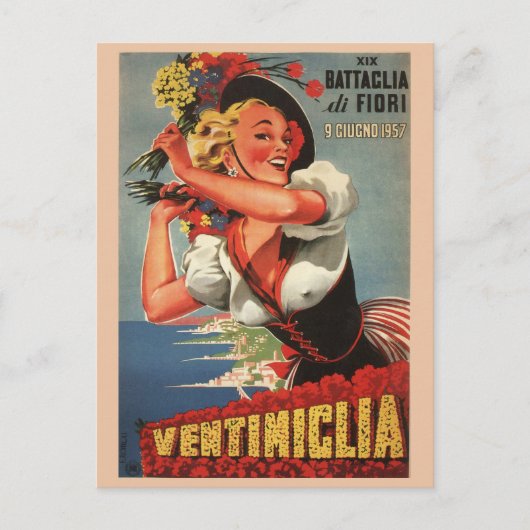 Ventimiglia, Italie Carte postale Vintage voyage (Devant)