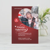 Véntines jour fêtes Invitation Flyer (Debout devant)