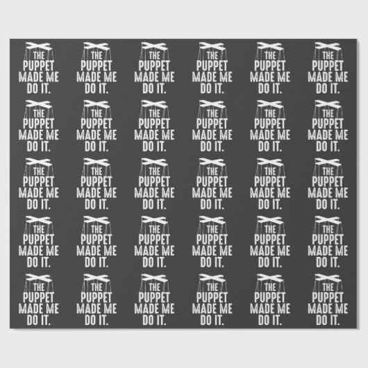 Ventriloquist Puppeteer maakte me tot puppete Cadeaupapier (Vlak)