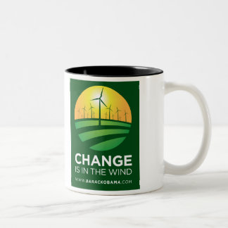 Vents d'Obama du changement 11oz. Tasse