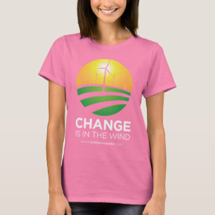 Vents d'Obama du T-shirt des femmes de changement