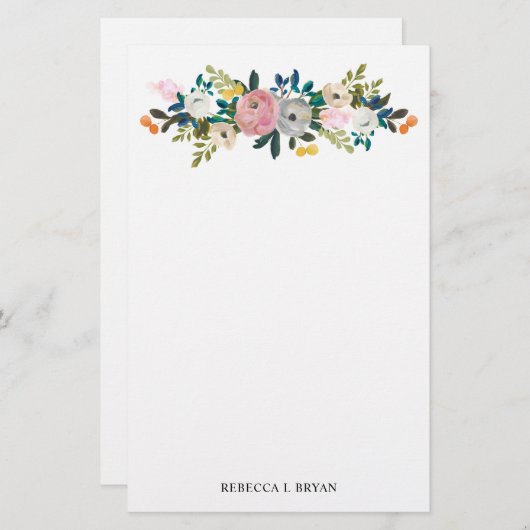 Ventuin van de bloem briefpapier (Voorkant / Achterkant)