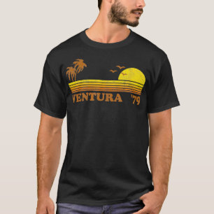 Ventura Beach California Retro Sunset Surf T-shirt