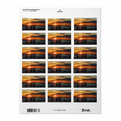 Ventura Beach Sunset Adreslabel Etiket (Full Sheet)