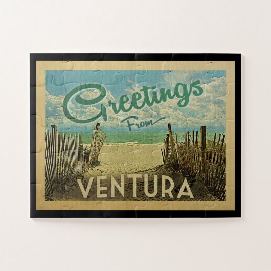 Ventura Beach Vintage Travel Legpuzzel (Horizontaal)